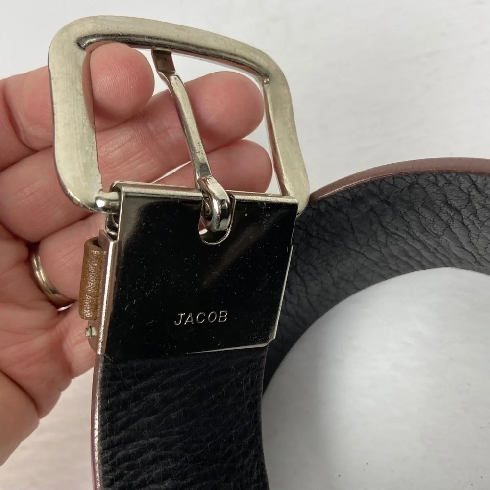 JACOB. Finest Cowhide Embossed Leather Belt